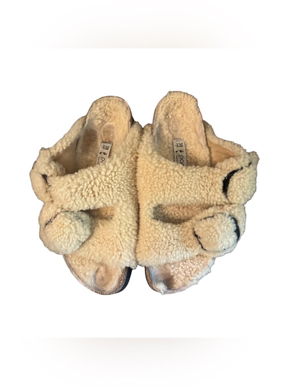 Papillio Cream Sherpa Slide with Teddy Plush Lining